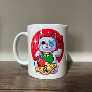 Unlucky Cat Coffee Mug | Funny Japanese Lucky Cat | Maneki Neko 11oz Ceramic Mug